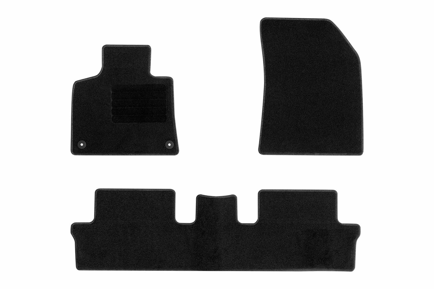 RIGUM Платнени патосници за Citroen C4 Picasso по 2013 г., 3 дела, црни