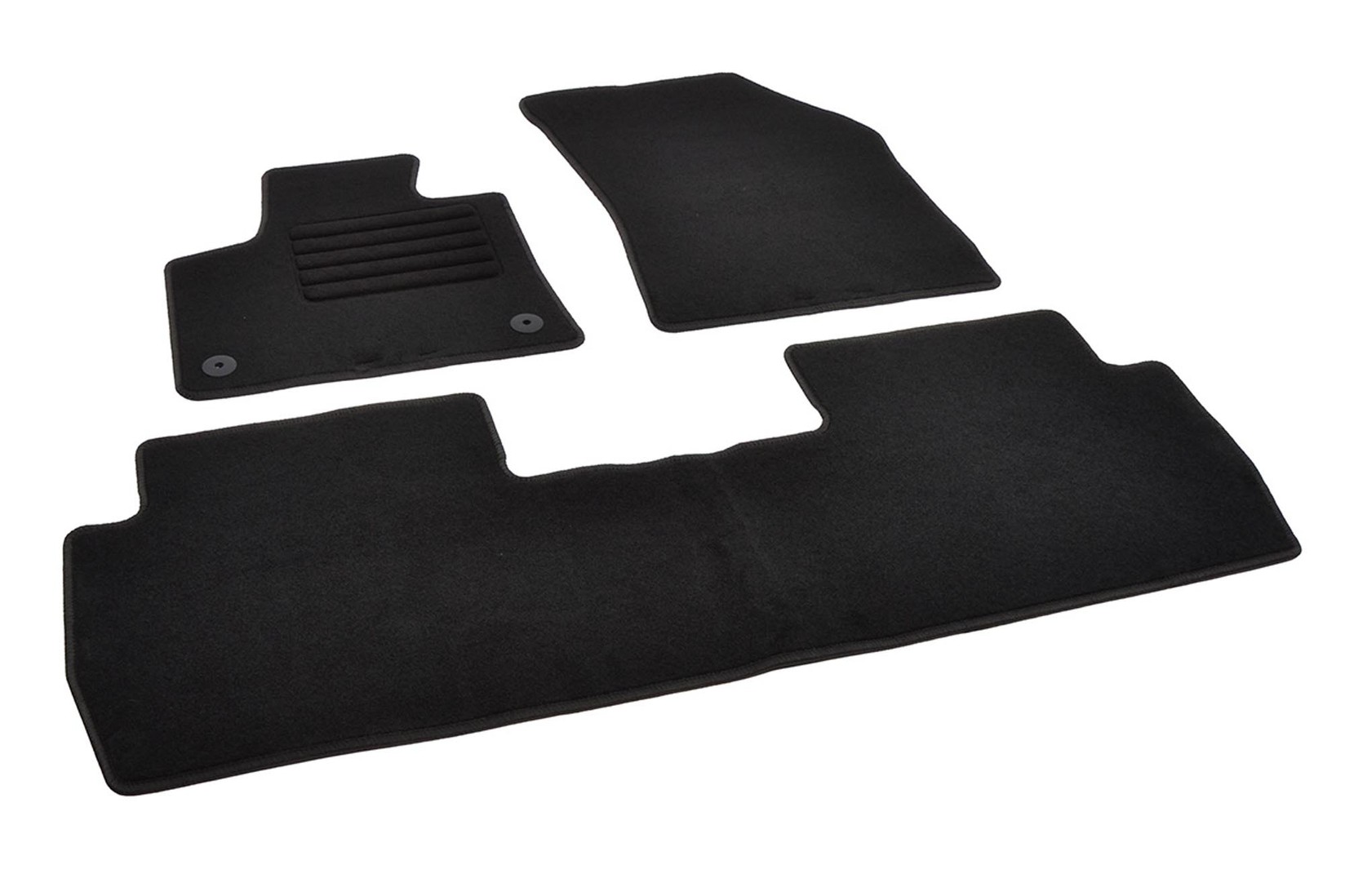 RIGUM Платнени патосници за Peugeot 5008 по 2017 г., 4 дела, црни