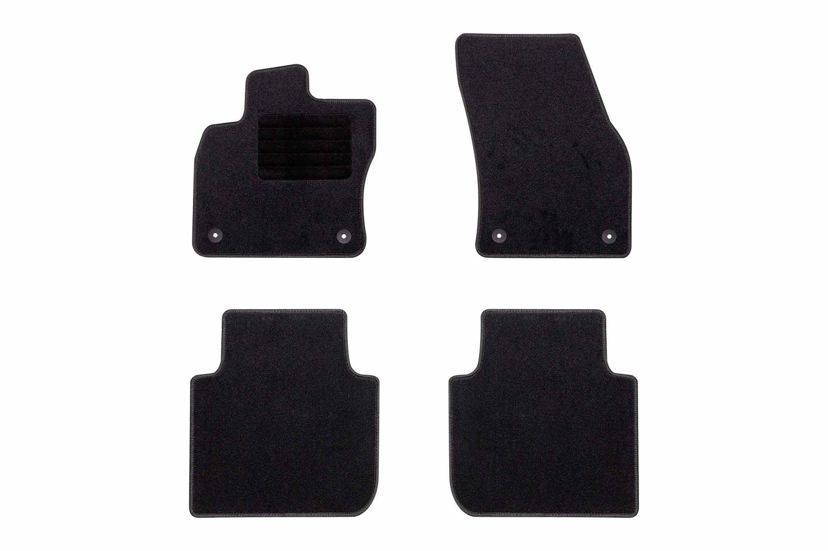 RIGUM Платнени патосници за Skoda Kodiaq по 2017 г., 4 дела, црни