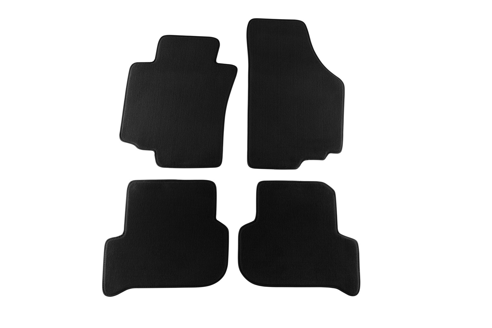 PETEX Платнени патосници за SEAT Altea 06/2004 =>/Toledo 11/2004-2009 4 делови црни (KL01) Style материјал