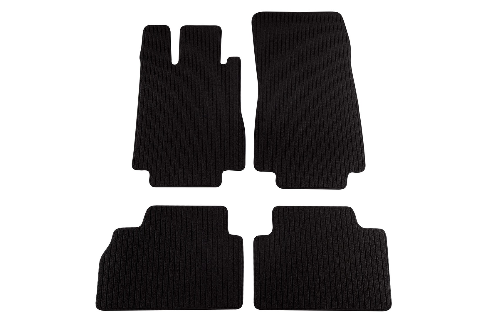 PETEX Платнени патосници за Mercedes S класа W220 кратка база 1998-08/2005 г. 4 делови црни Remo материјал