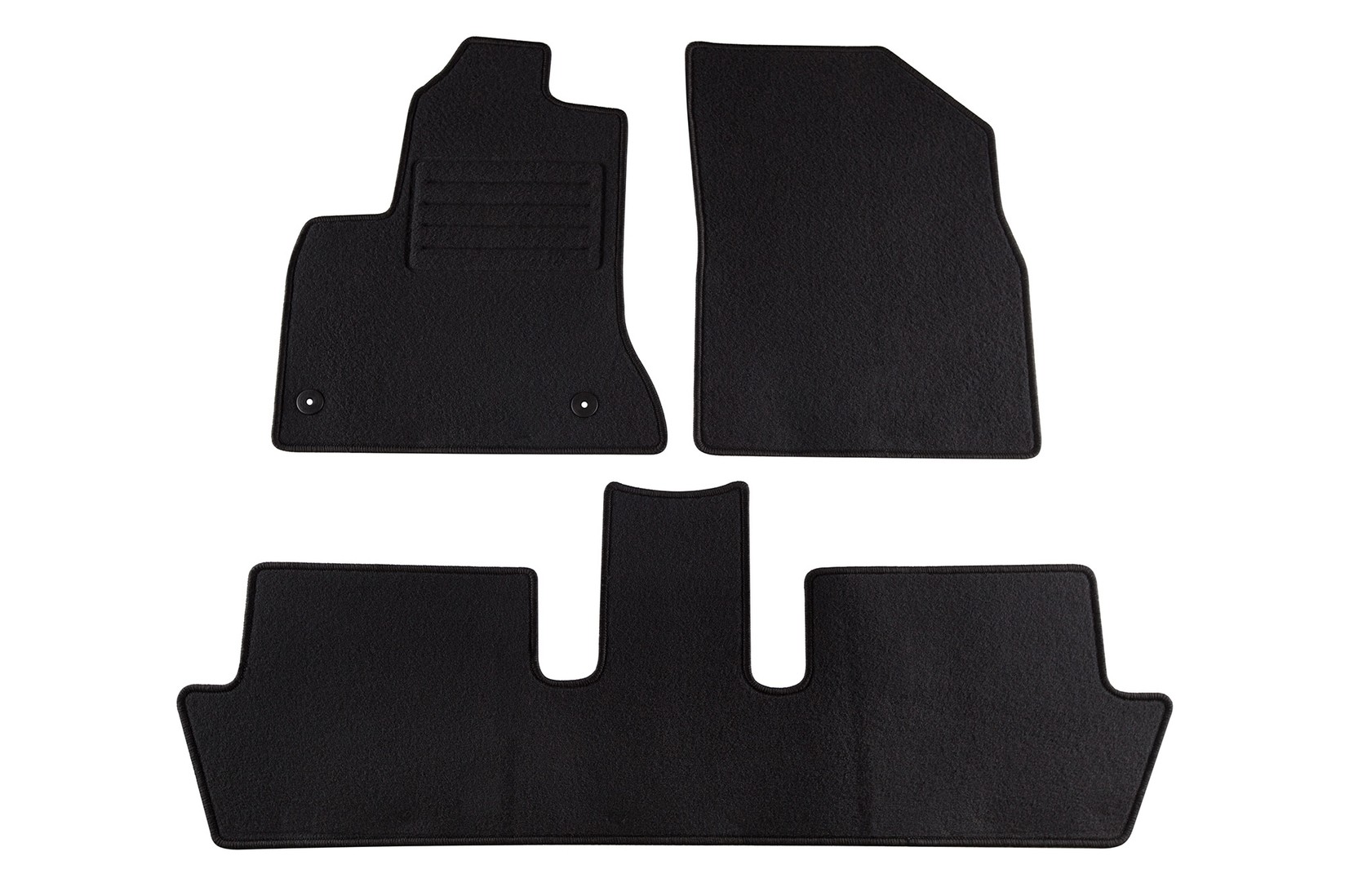 PETEX Платнени патосници за Citroen C4 Picasso 5 места 10/2006 => 3 делови црни (B042) Rex материјал