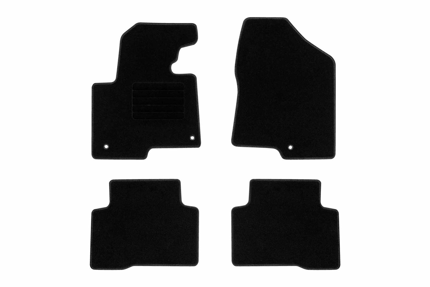 RIGUM Платнени патосници за Hyundai Santa Fe 2012-2018, 4 дела, црни