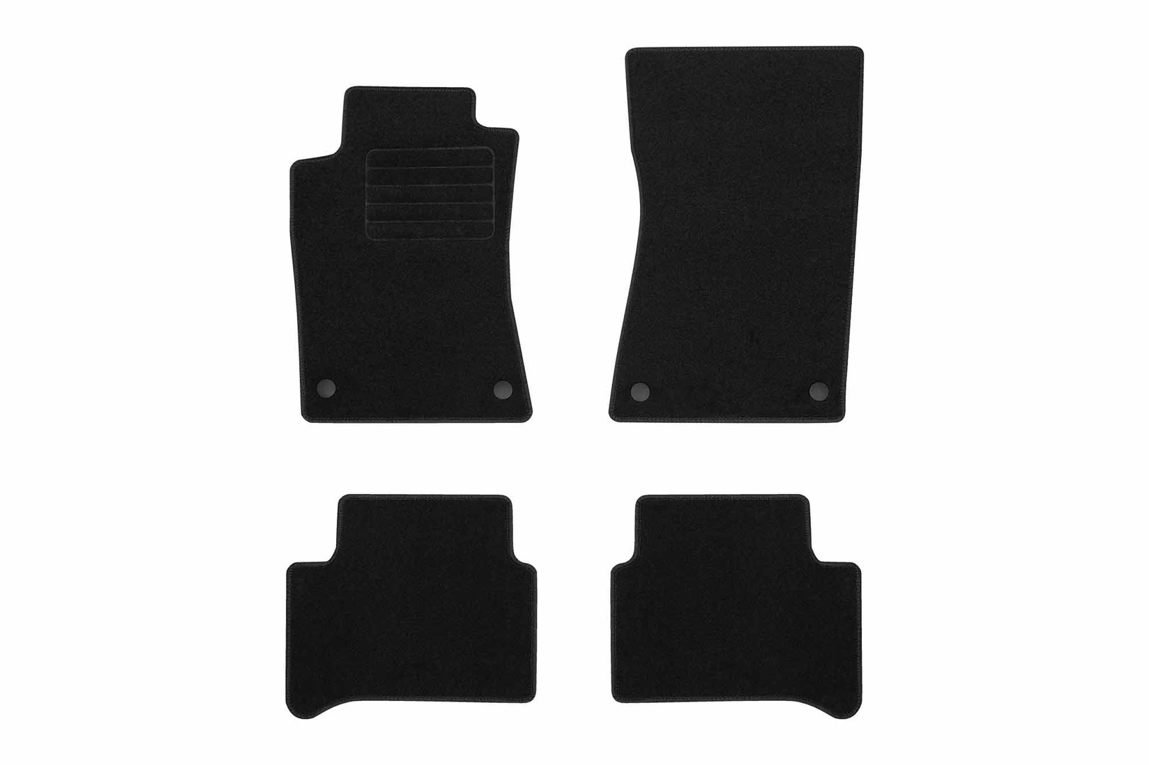 RIGUM Платнени патосници за Mercedes CLS 2002-2010, E класа W211 2002-2009, 4 дела, црни