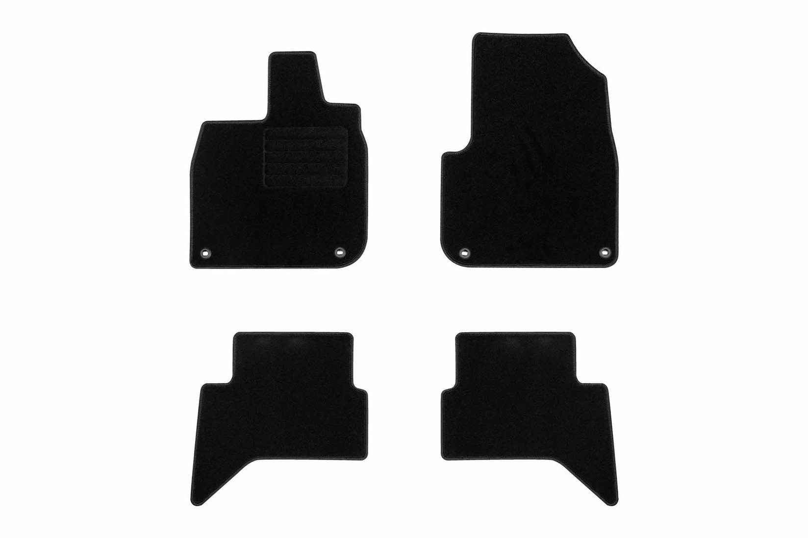 RIGUM Платнени патосници за Honda E по 2020 г., 4 дела, црни