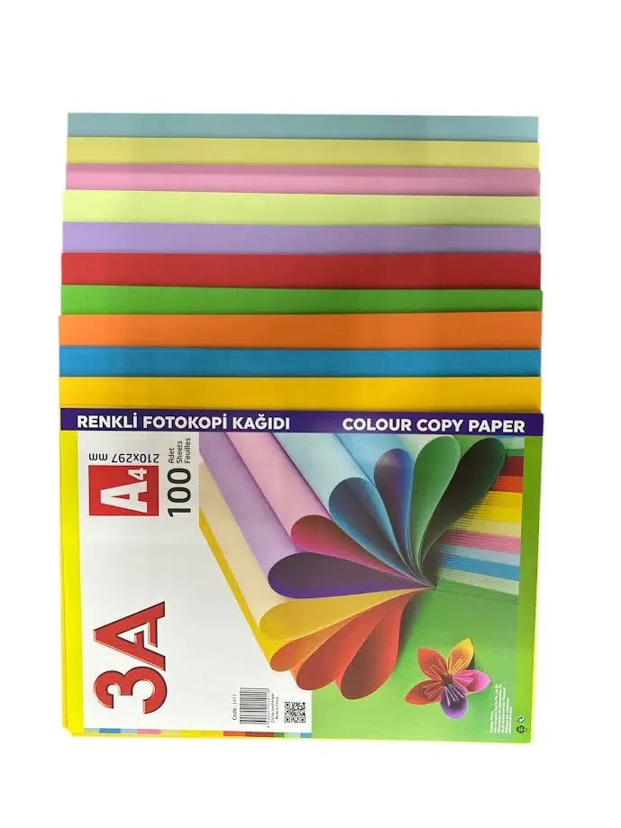 Фотокопирна хартија A4 COLOR MIX 100 листа 10 бои / 3A 1411