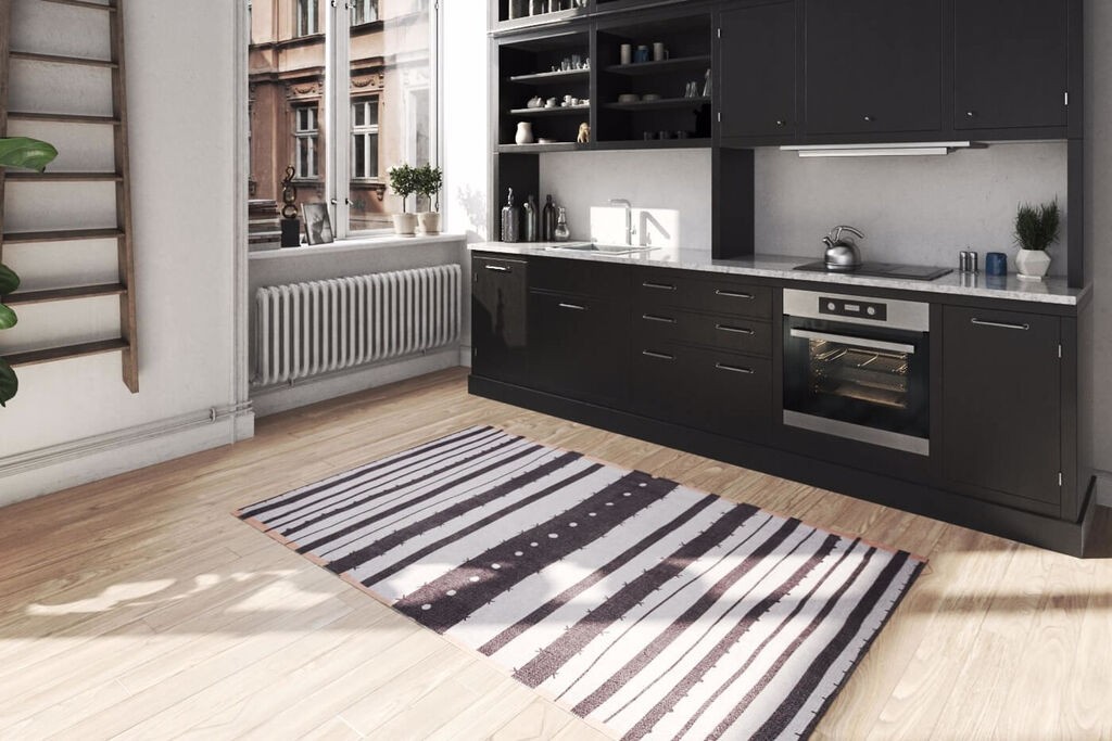 Conceptum Hypnose Carpet Funk Chenille 173 t, 75x230cm, црна