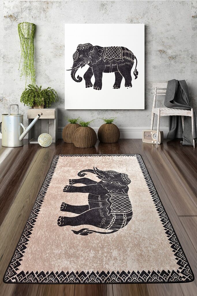 Conceptum Hypnose Carpet Elefante Nero, 80x150cm, Шарена
