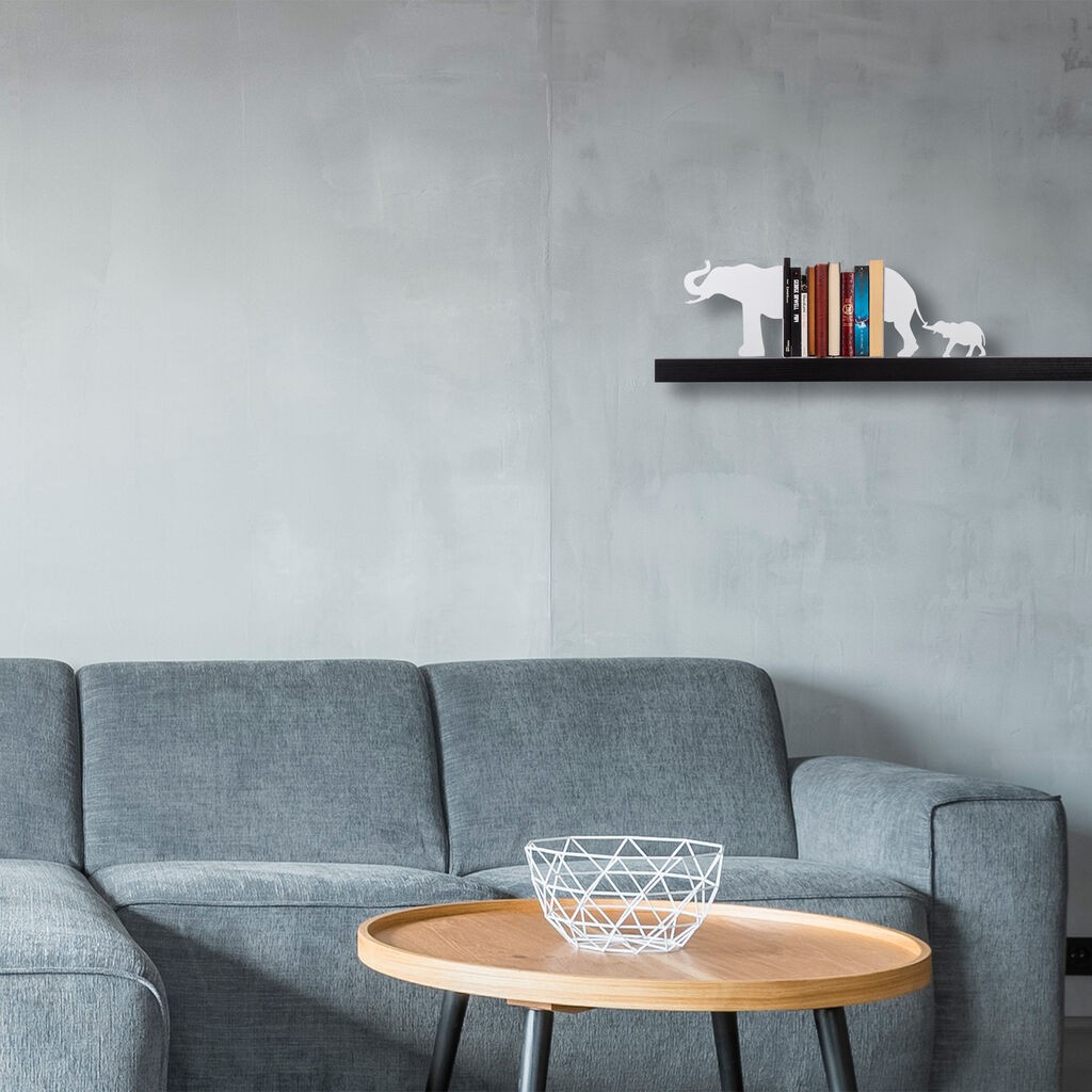 Држач за книги Aberto Design 1, 55x14x22 см, бел