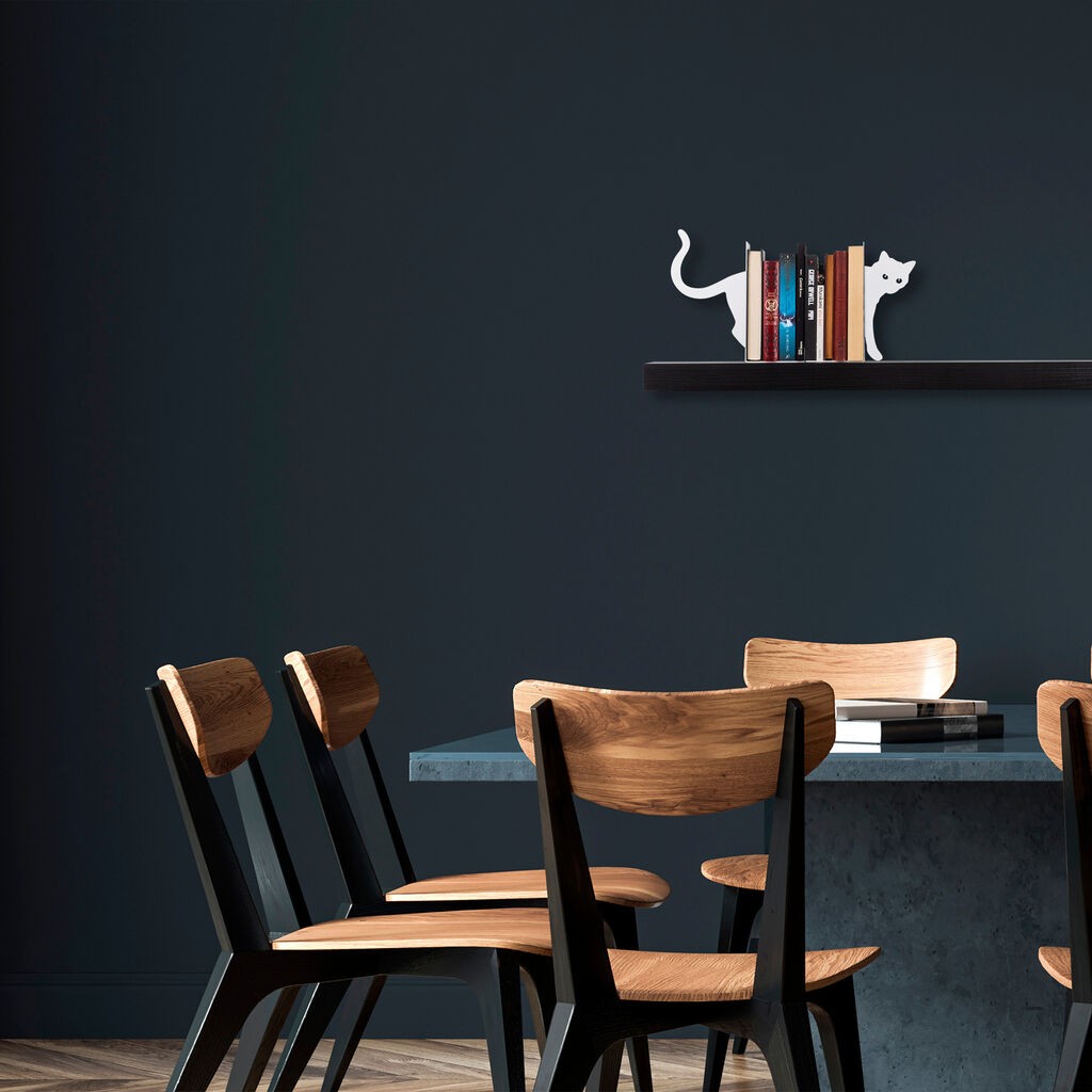 Држач за книги Aberto Design 5, 35x14x22 см, бел