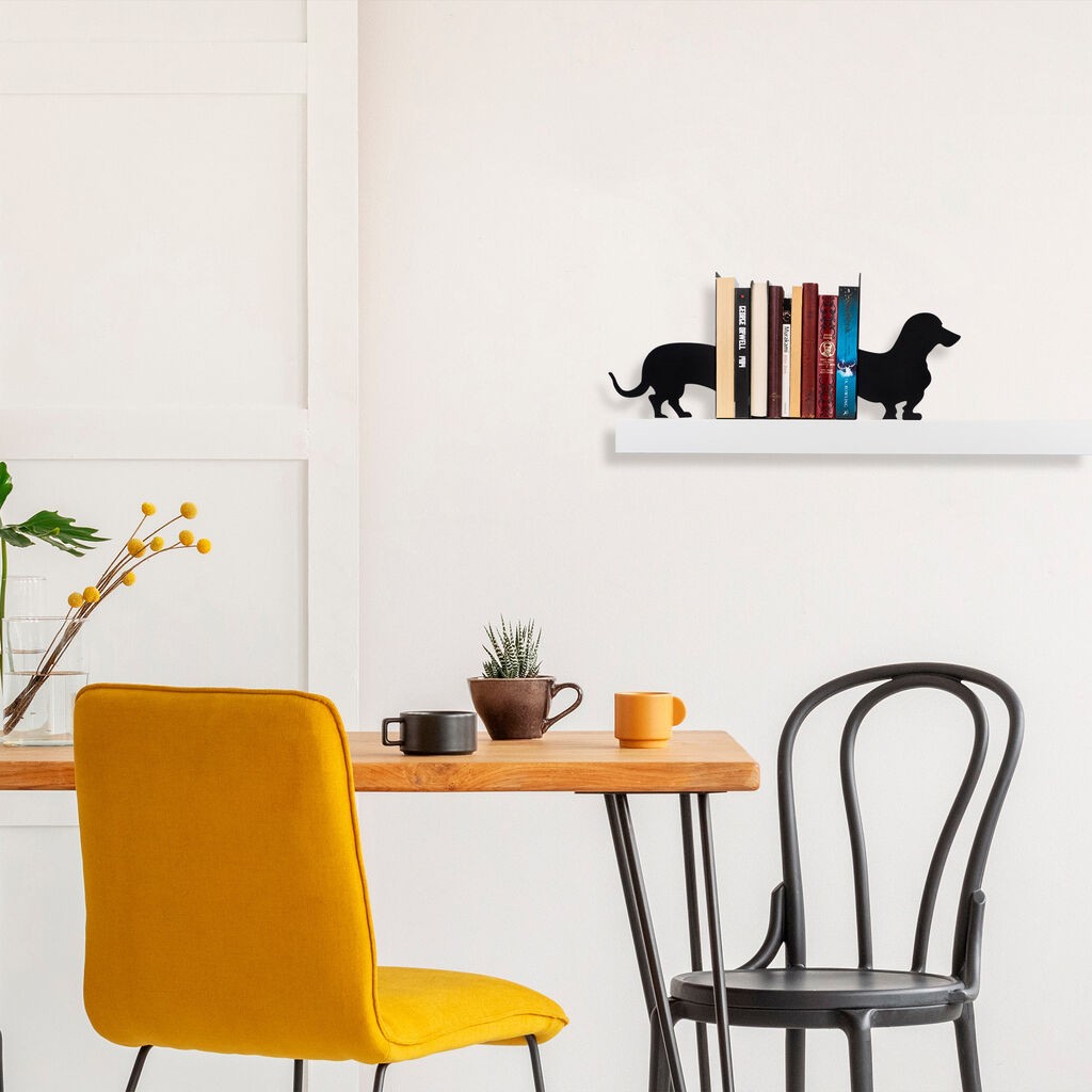 Држач за книги Aberto Design 4, 43x14x22 см, црн