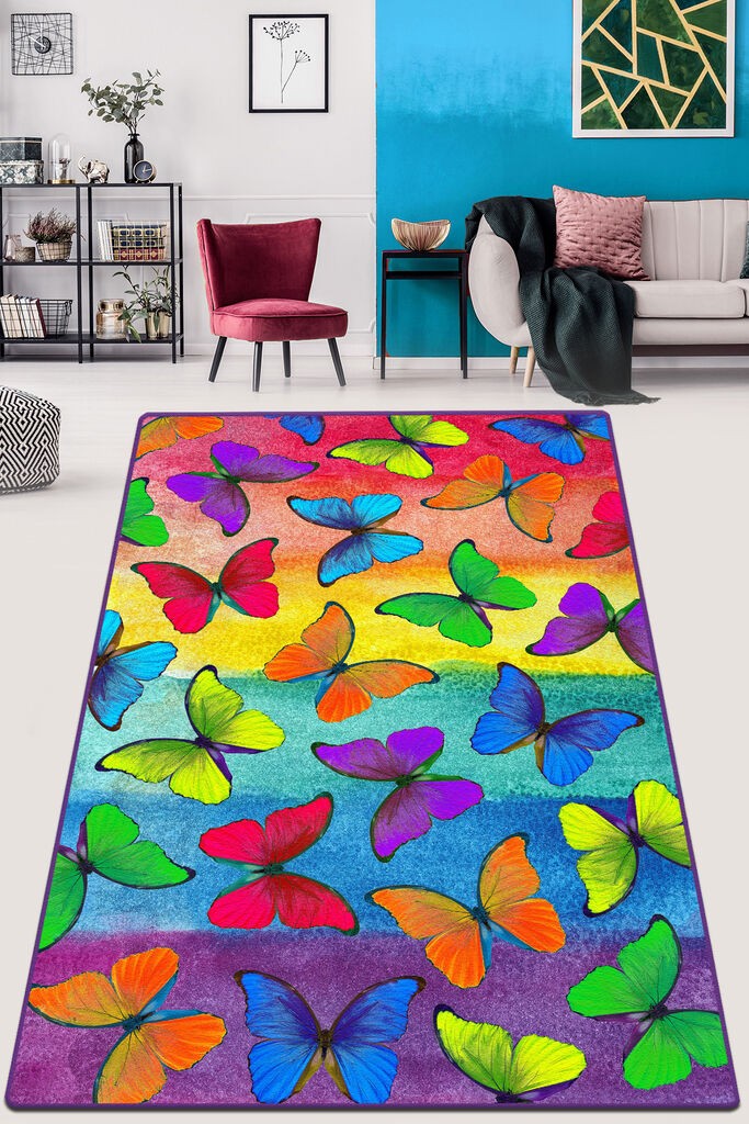 Conceptum Hypnose Carpet Colorato Farfalle, 80x140cm, Шарена