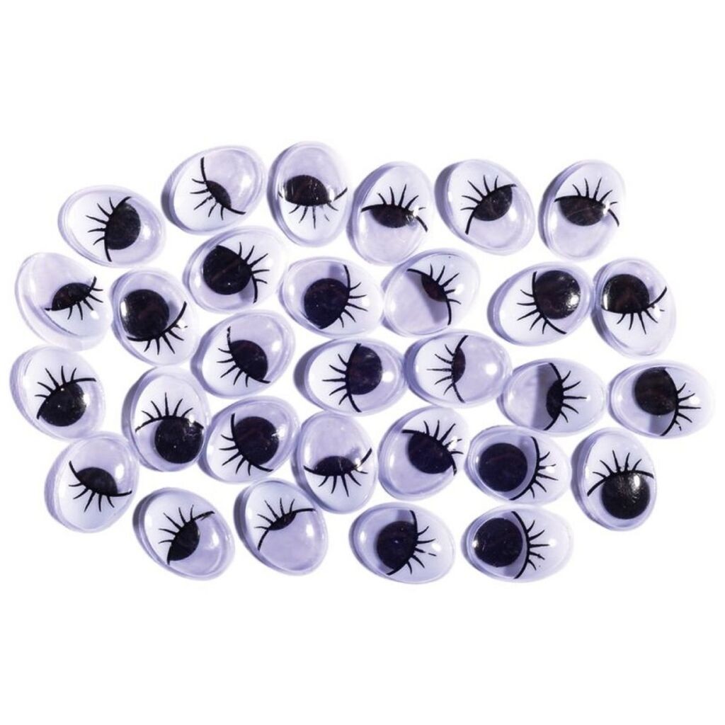 Јуниорски очи со трепки Crafty deco, овални, 16 мм