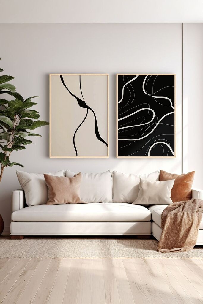 Врамена слика Wallity Ersy2Limodel10, 33x48 см, 2 дела