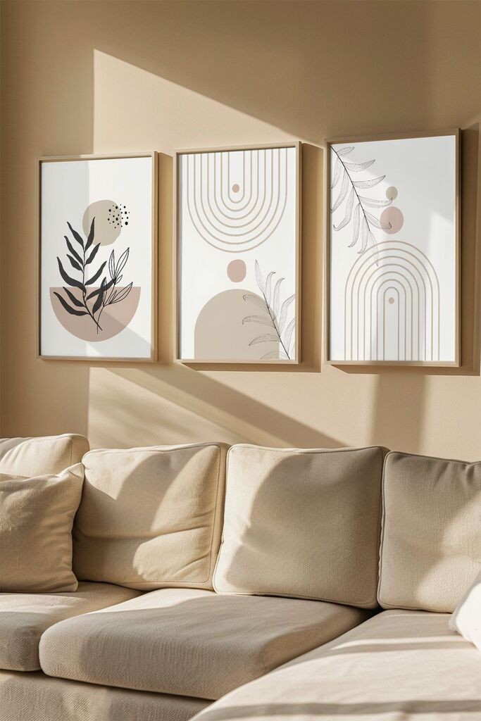 Слика во рамка Wallity Artvmodel7, 33x48 см, 3 дела