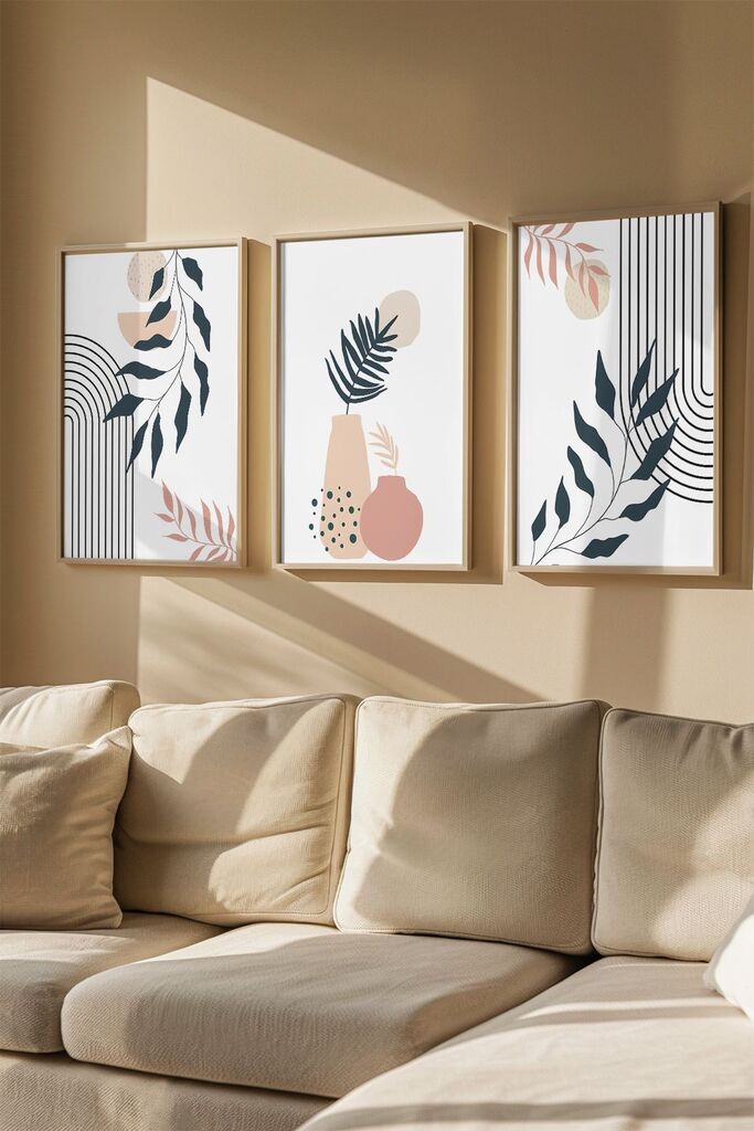 Слика во рамка Wallity Artvmodel30, 33x48 см, 3 дела