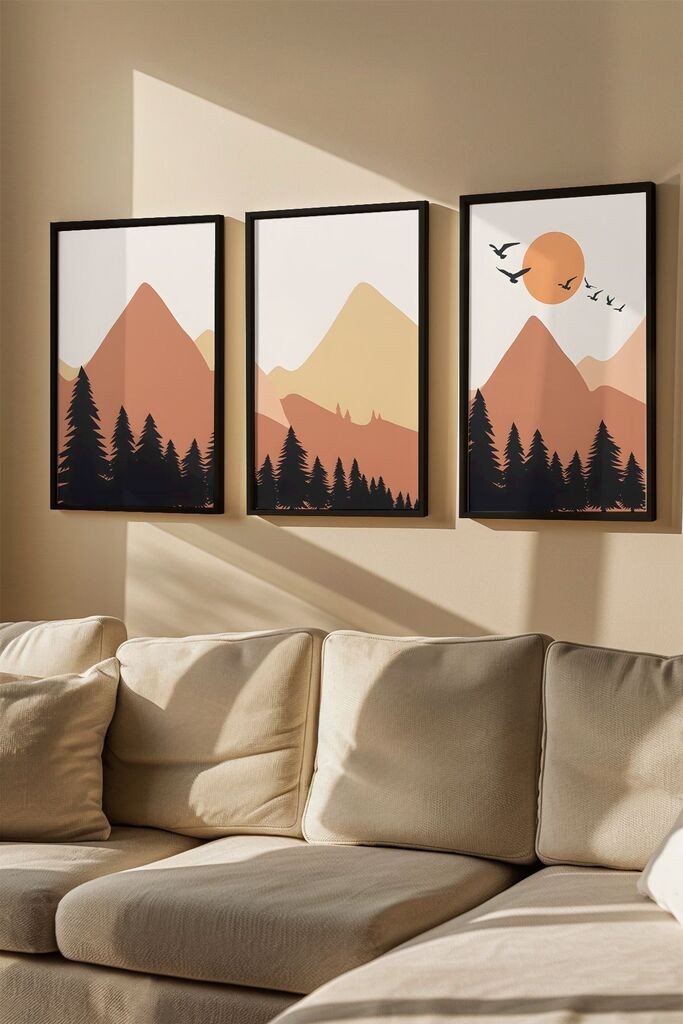 Слика во рамка Wallity Artvmodel28, 33x48 см, 3 дела