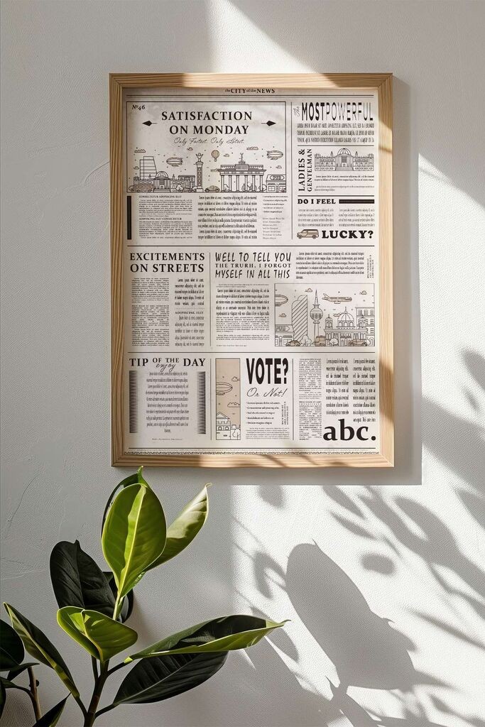 Слика во рамка Wallity NWSPPRMDL2, 33x48 см