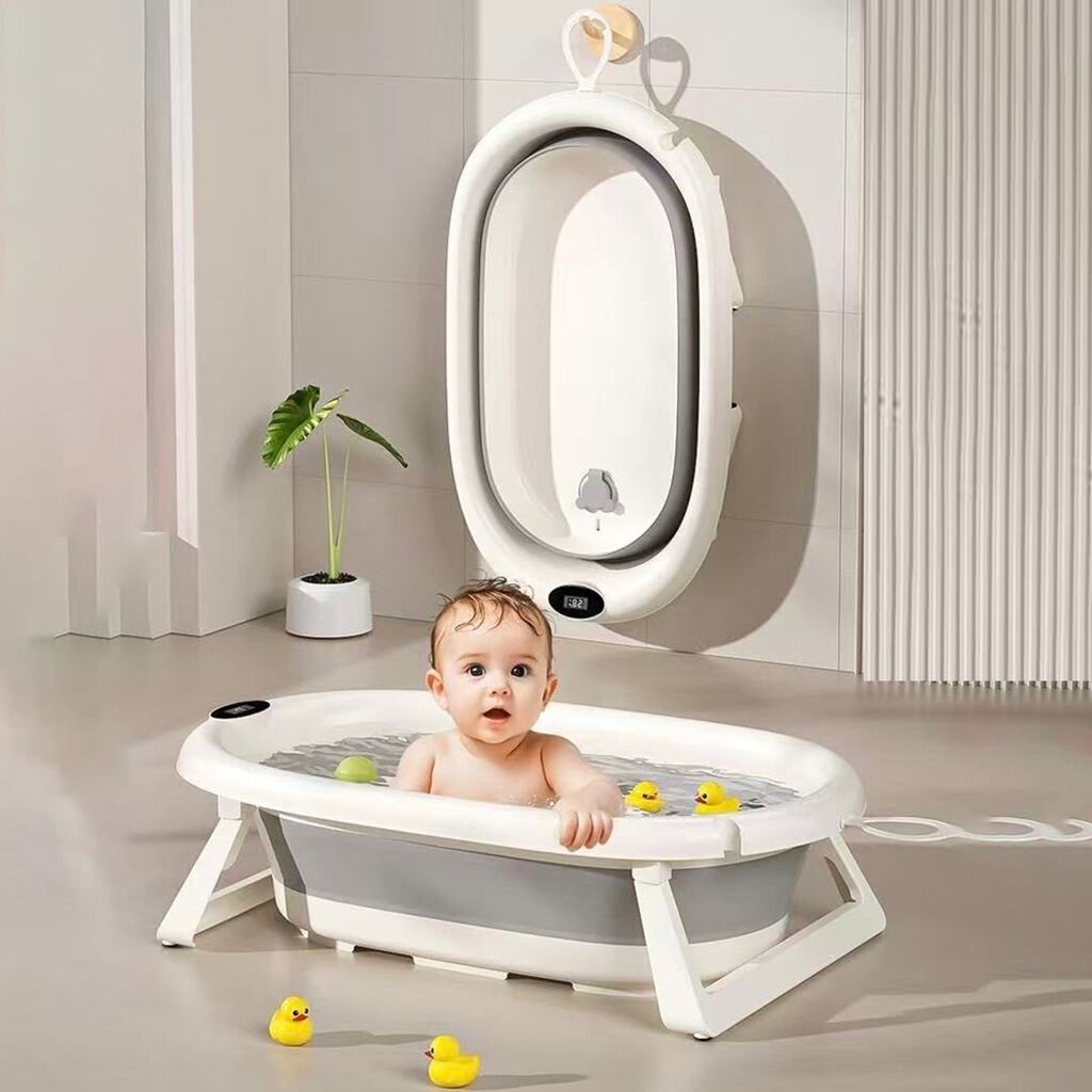 Bubble Double Smart baby преклоплива бебешка кадичка со термометар