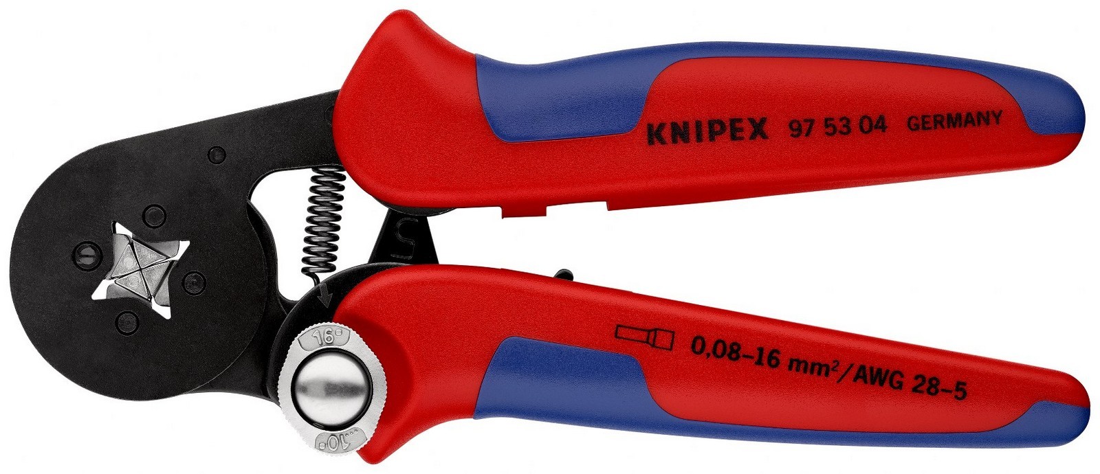 KNIPEX самоприлагодливи клешти за кримпирање за ракави 008-16mm² 97 53 04