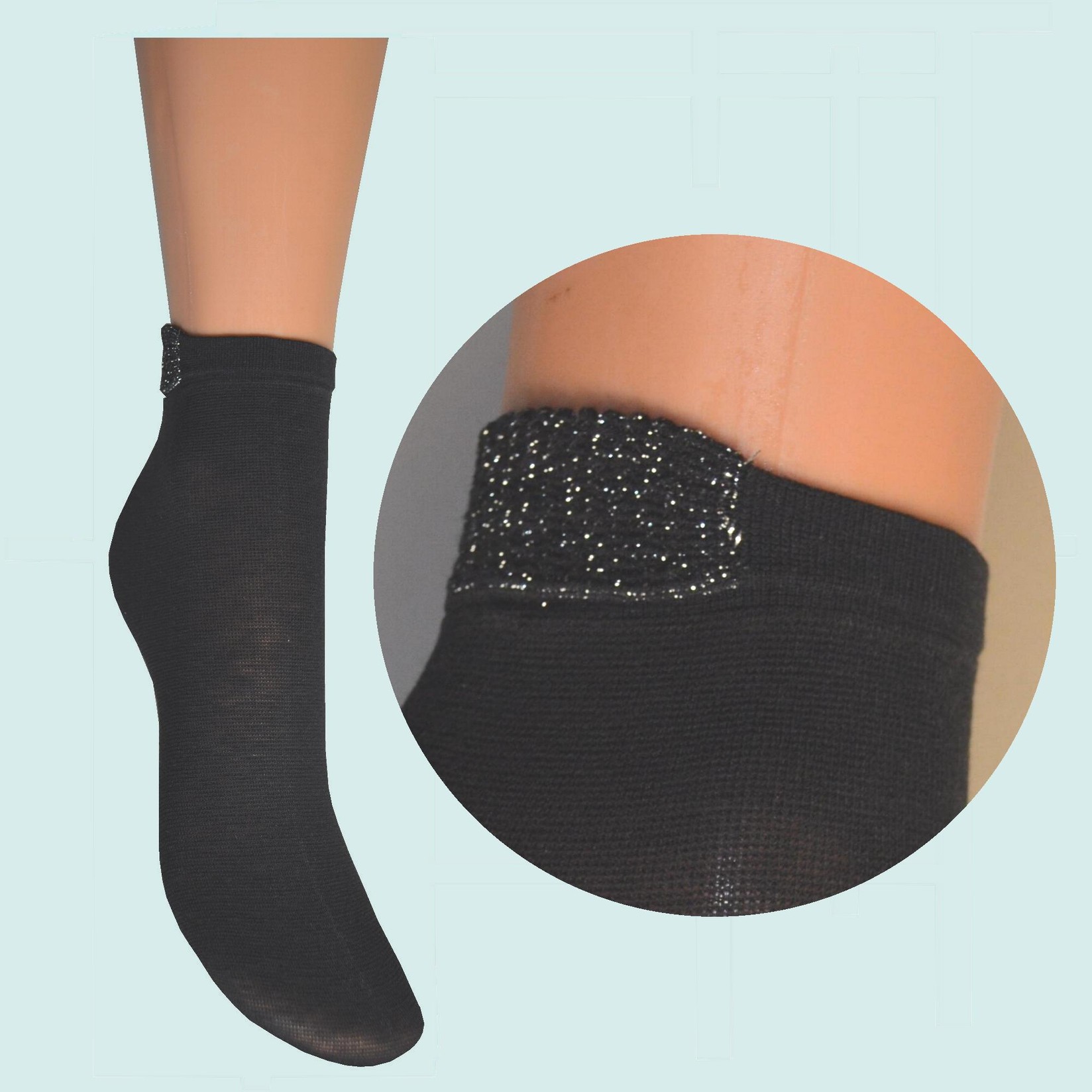 ARAI Женски памучни сокни класик со ламе