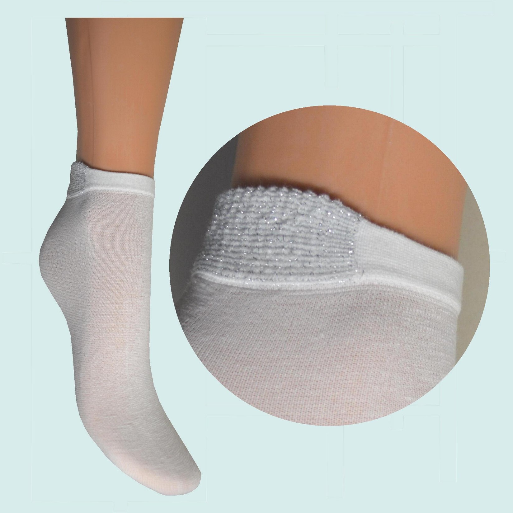 ARAI Женски памучни сокни класик со ламе