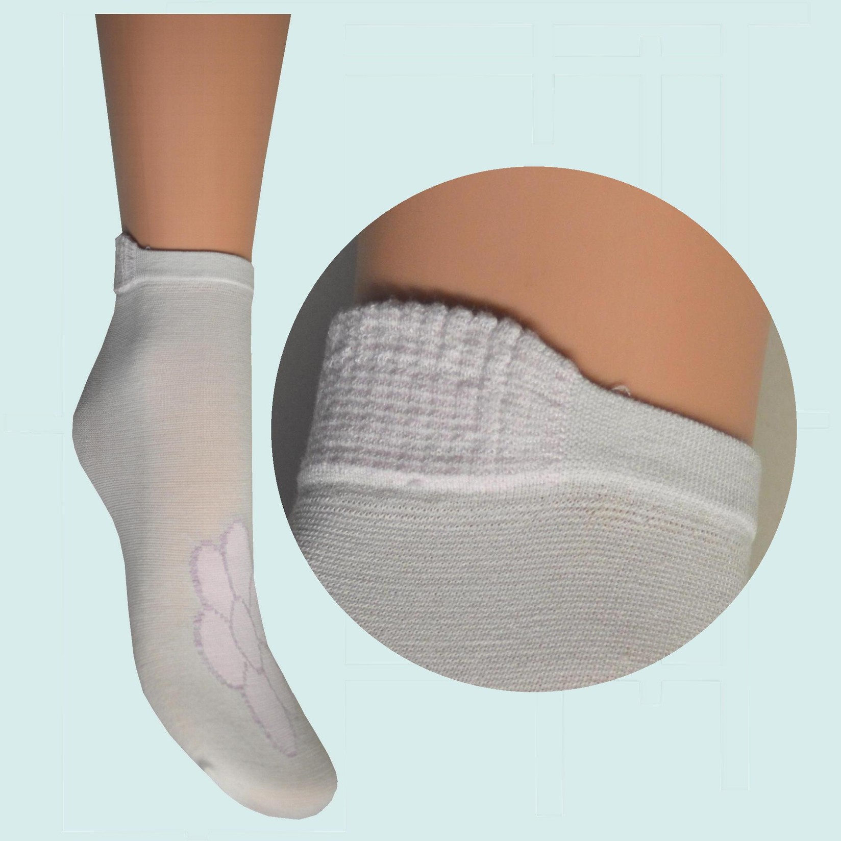 ARAI Женски памучни сокни класик со цвет