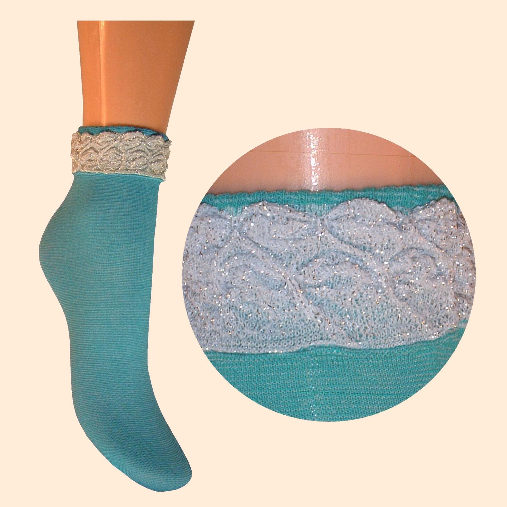 ARAI Детски памучни чорапи со украсен ластик