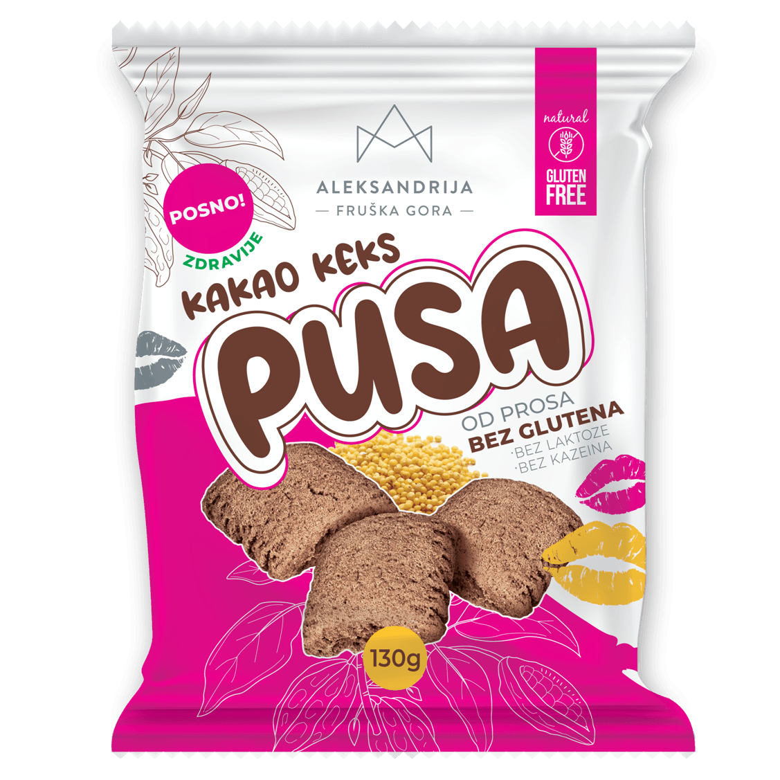 АЛЕКСАНДРИЈА Бисквит без глутен со какао и просо