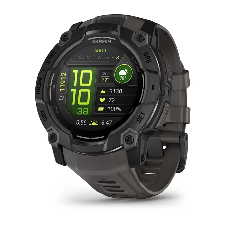 Garmin Смарт часовник Instinct 3 – 50 mm, AMOLED Black, Charcoal Band
