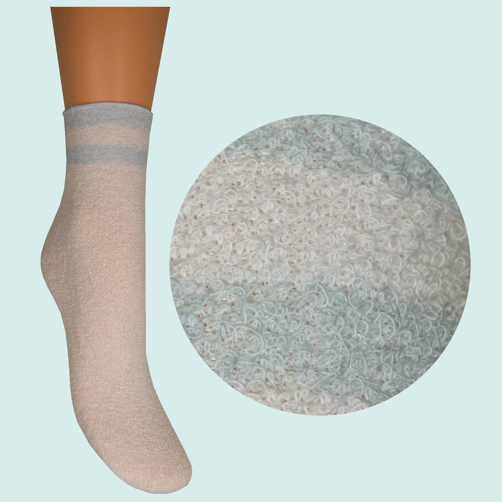 ARAI Женски Чорапи Фротир Бела со Сива