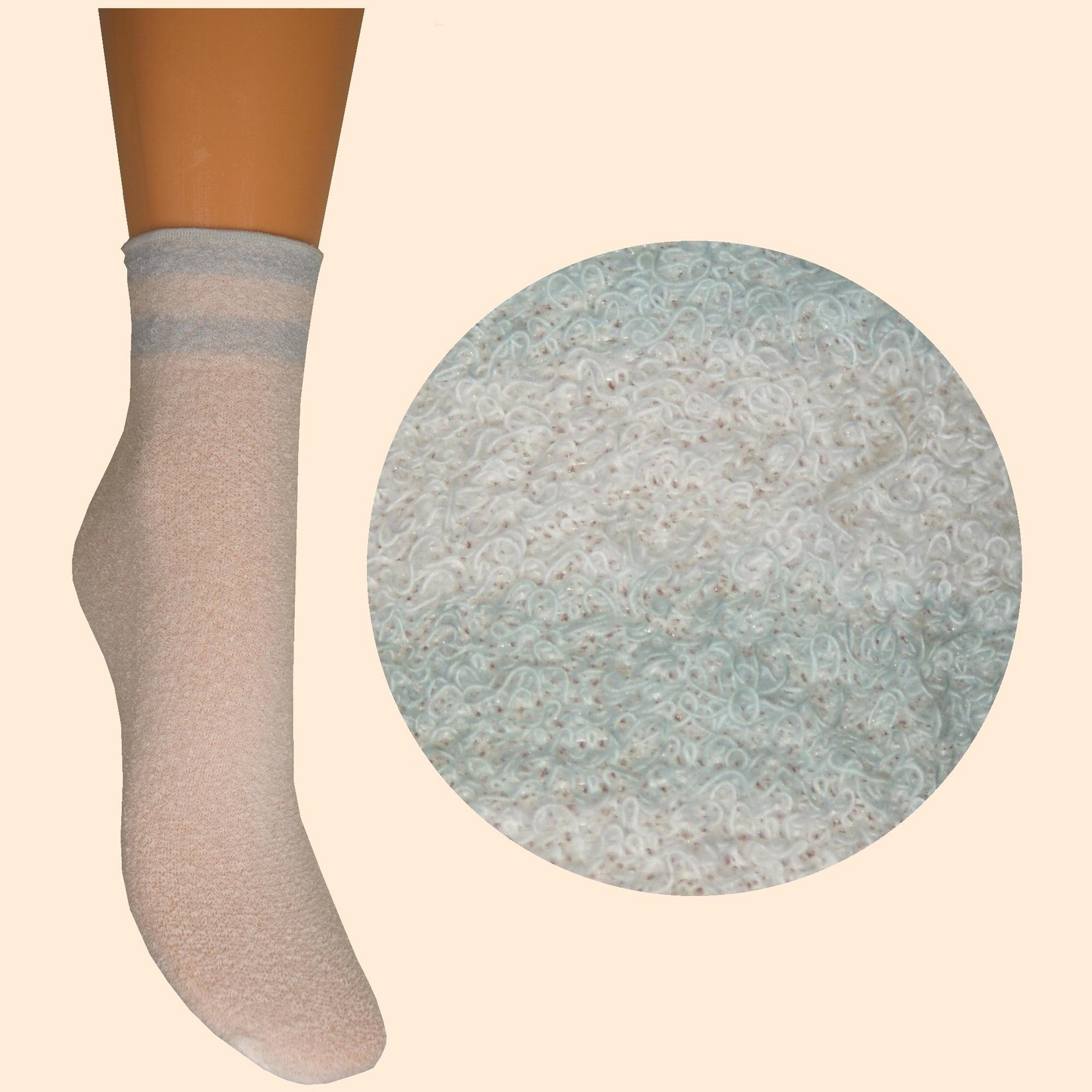 ARAI Детски Чорапи Фротир Бела со Сина