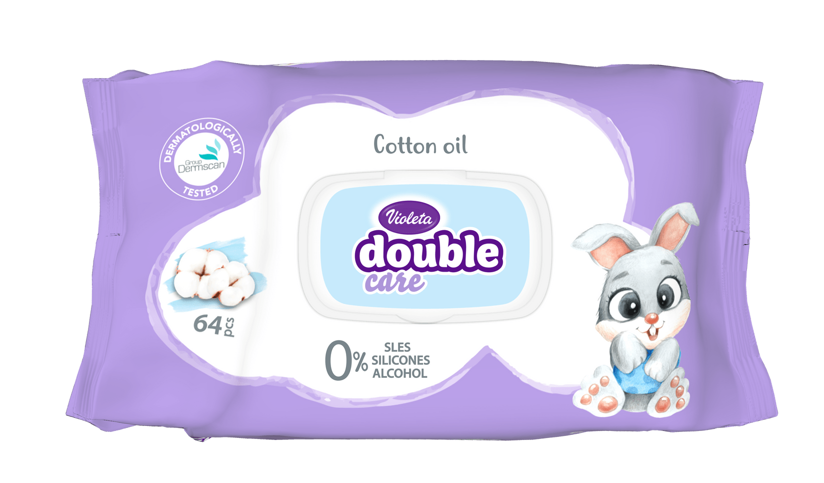 VIOLETA Влажни марамици бебе cotton oil 64/1