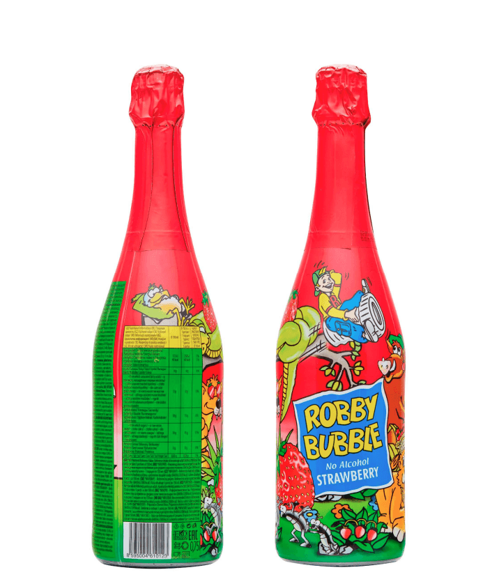 ROBBIE BUBBLE Детско шампањско Јагода 0.75L