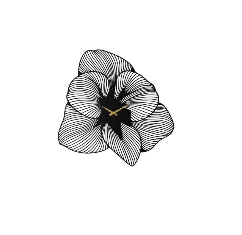 Wallity ѕиден часовник, 50 x 50 см, црн