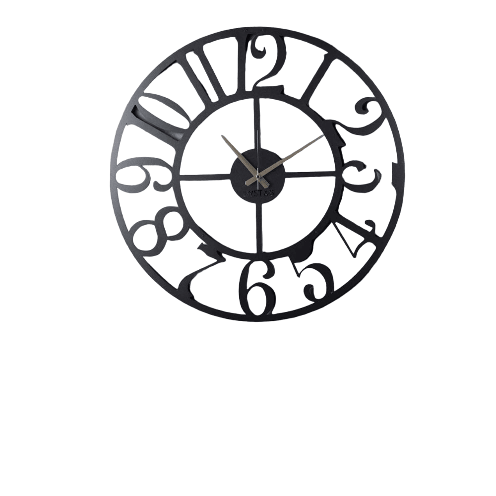 Dzиден часовник WALLXPERT Circle XL, црн