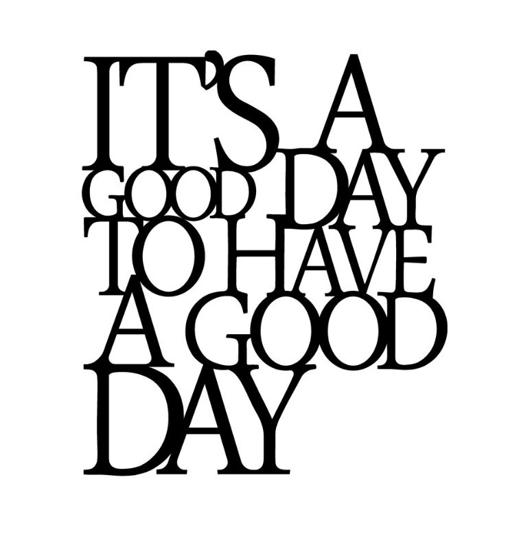 Wallity декорација за ѕид Its A Good, 70x61 см, црна