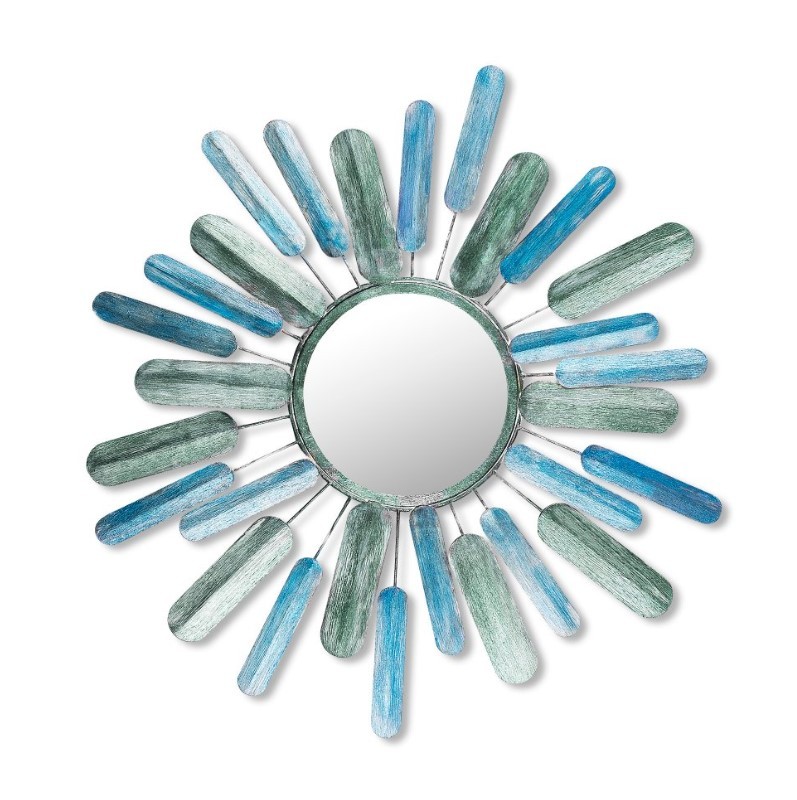 Wallity декорација за ѕид Огледало Сонце, 75x75 см