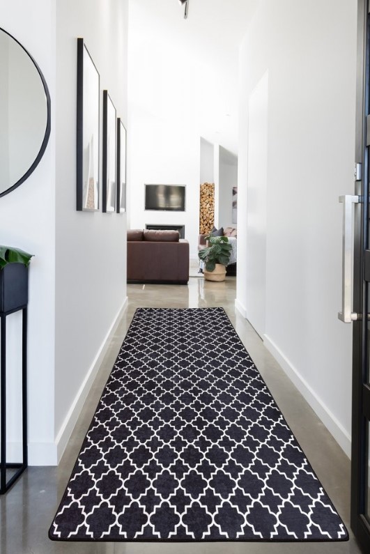 Тепих Купа „Концептум Хипноза", 100x300 см, црно-бел