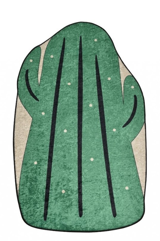 Простирка за бања L'Essentiel Maison Big Cactus, 80x120cm, зелена
