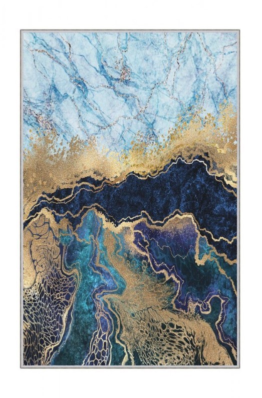 Conceptum Hypnose Carpet Hmnt768, 160x230 cm, сино-златна боја