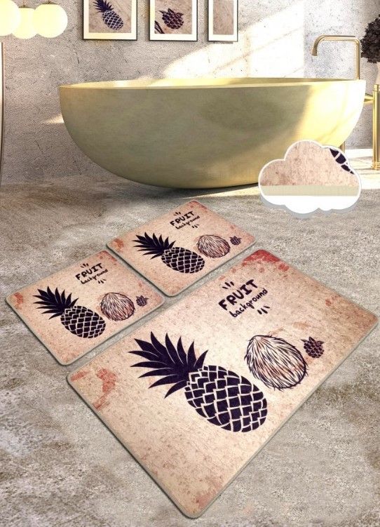 Простирка за капење L'Essentiel Maison Еквадор 1, 3 парчиња, беж