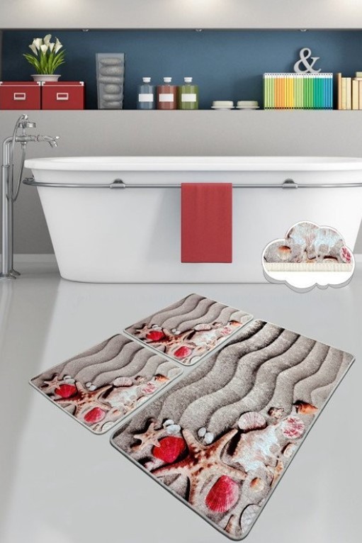 Простирка за капење L'Essentiel Maison Coast, 3 парчиња, Шарена