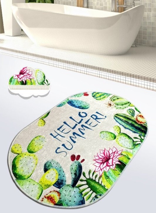 Подлога за бања L'essentiel Maison Hello Summer, 70x120 см, шарена