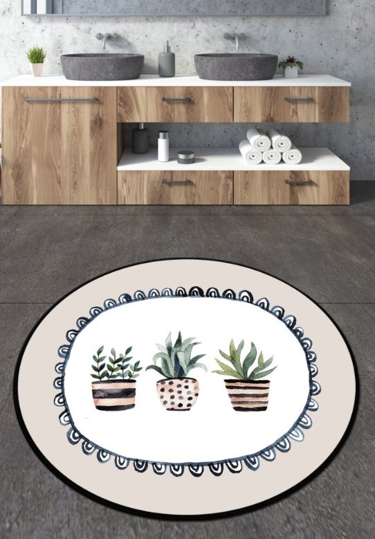 Пас за бања L'essentiel Maison Guipure, 100cm, беж-бело