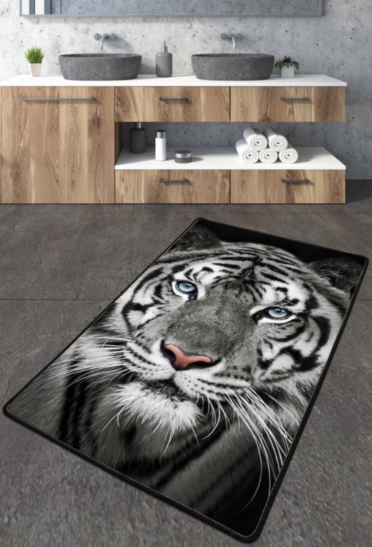 Килим за бања L'essentiel Maison Hunter, 80x100cm, сив