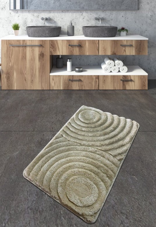 L'essentiel Maison Простирка за бања Wave, 70x120cm, Крем