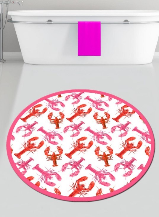 Килим за бања L'essentiel Maison Homard, 80cm, розев