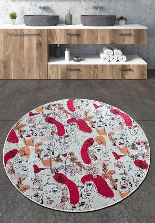 Простирка за бања L'essentiel Maison Faccia, 100cm, Шарена