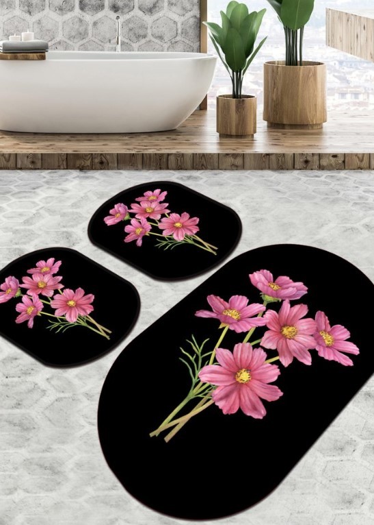 L'essentiel Maison Простирка за капење Sitivo, 3 парчиња, црна